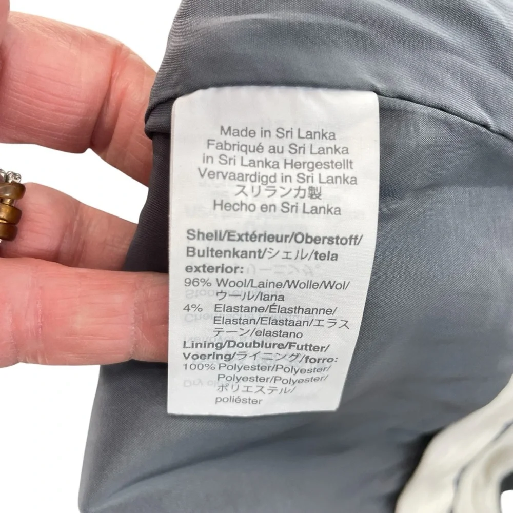 J. Crew Italian Wool Trouser Pant 10 Tall Gray